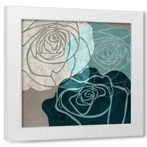 Rose IIA White Modern Wood Framed Art Print by Emery, Kristin