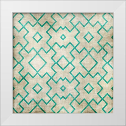 Pattern I White Modern Wood Framed Art Print by Emery, Kristin