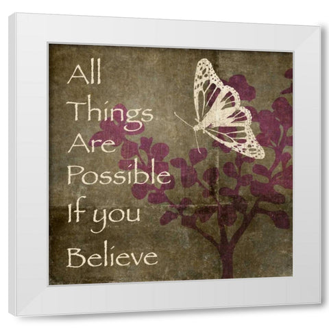All Things Fly White Modern Wood Framed Art Print by Emery, Kristin