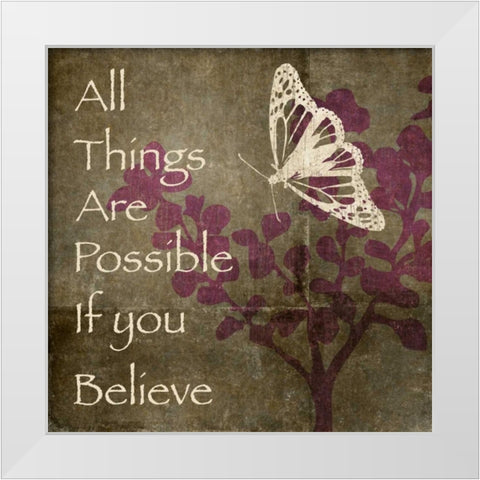 All Things Fly White Modern Wood Framed Art Print by Emery, Kristin