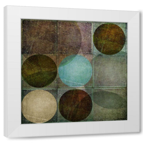 Box of Circles I White Modern Wood Framed Art Print by Emery, Kristin