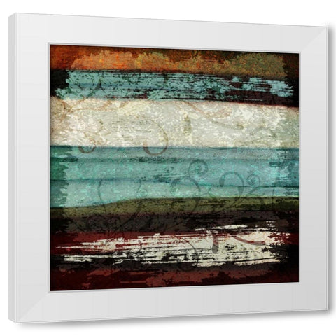 Paint Stroke I White Modern Wood Framed Art Print by Emery, Kristin