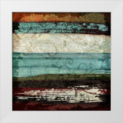 Paint Stroke I White Modern Wood Framed Art Print by Emery, Kristin