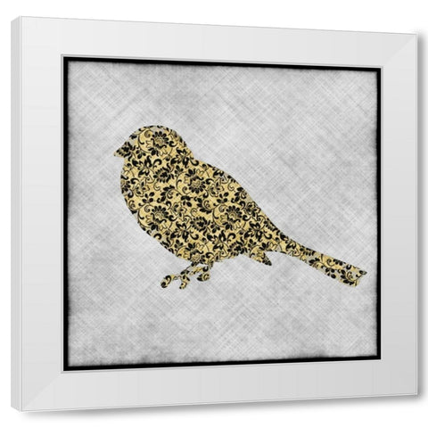 Single Bird I White Modern Wood Framed Art Print by Emery, Kristin