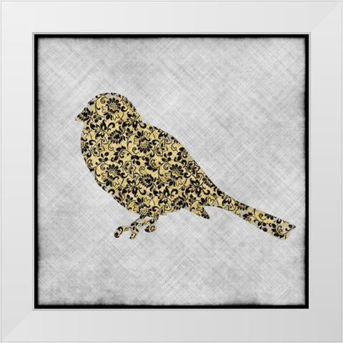 Single Bird I White Modern Wood Framed Art Print by Emery, Kristin