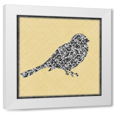 Single Bird II White Modern Wood Framed Art Print by Emery, Kristin