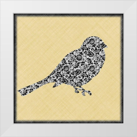 Single Bird II White Modern Wood Framed Art Print by Emery, Kristin