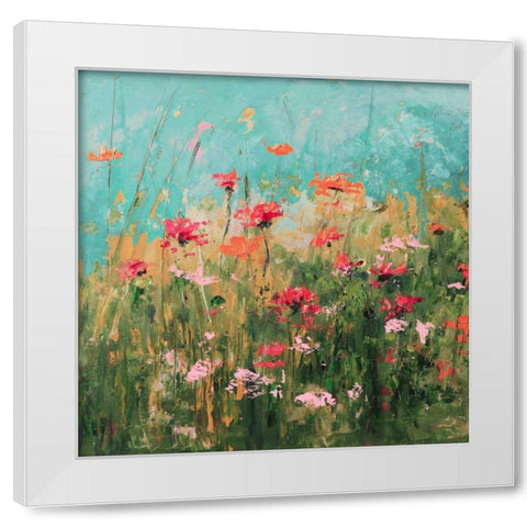 Spring In Your Day White Modern Wood Framed Art Print by Kruk