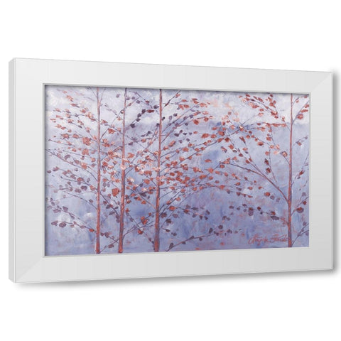 Lavender Moments White Modern Wood Framed Art Print by Kruk