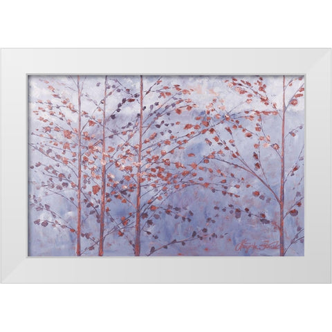 Lavender Moments White Modern Wood Framed Art Print by Kruk