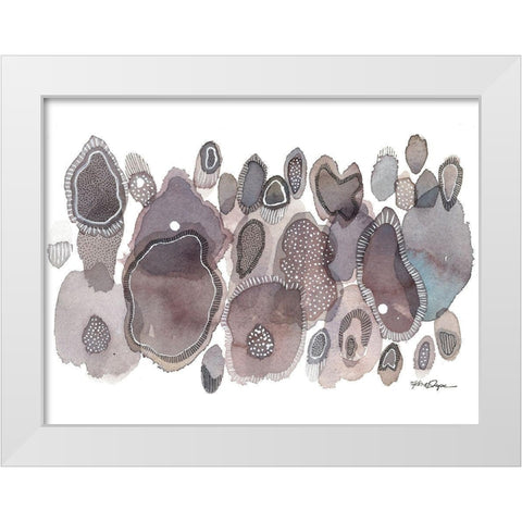 Close Evolutions 4 White Modern Wood Framed Art Print by Rupe, Kim