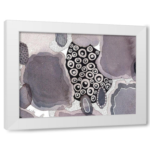 Close Evolutions 5 White Modern Wood Framed Art Print by Rupe, Kim