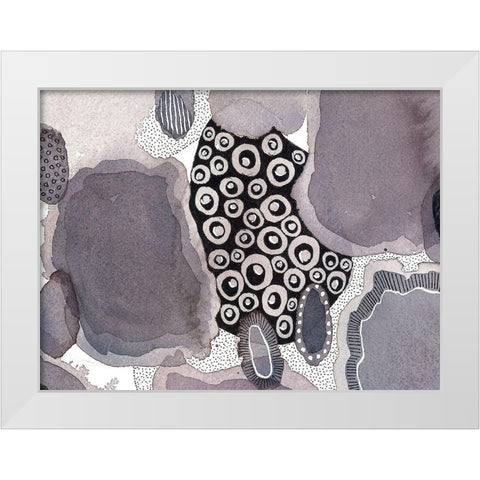 Close Evolutions 5 White Modern Wood Framed Art Print by Rupe, Kim