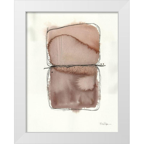Vertical Interlock White Modern Wood Framed Art Print by Rupe, Kim
