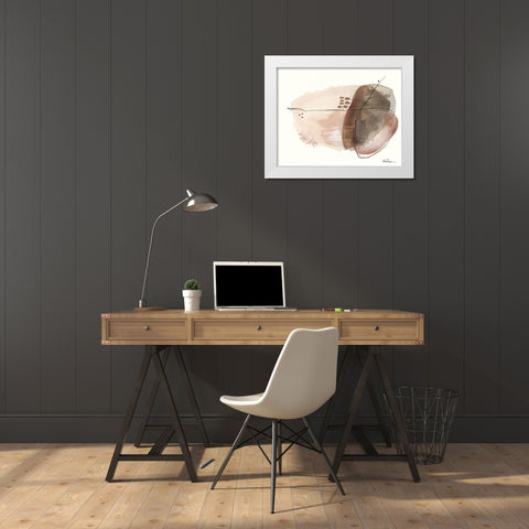 Moon Rock White Modern Wood Framed Art Print by Rupe, Kim