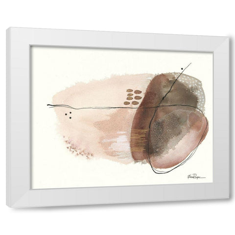 Moon Rock White Modern Wood Framed Art Print by Rupe, Kim
