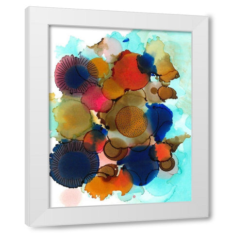 Crowded Spheres 3 White Modern Wood Framed Art Print by Rupe, Kim