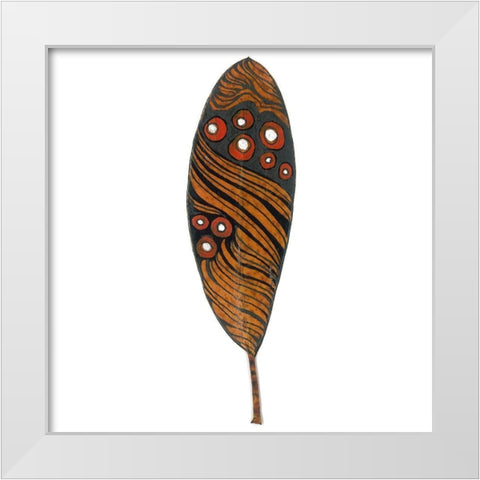 Tribal Feather 4 White Modern Wood Framed Art Print by Rupe, Kim