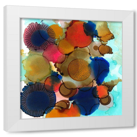 Crowded Spheres 1 White Modern Wood Framed Art Print by Rupe, Kim