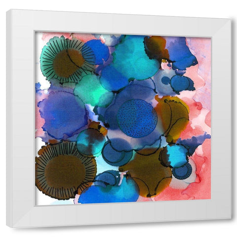 Crowded Spheres 2 White Modern Wood Framed Art Print by Rupe, Kim