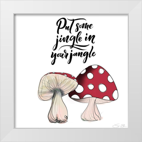 Jingle In Your Jangle White Modern Wood Framed Art Print by Elizabeth, Sara