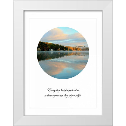 Everyday Has Potential White Modern Wood Framed Art Print by Colberg, Lisa
