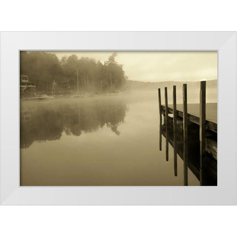 Stillness White Modern Wood Framed Art Print by Grey, Jace