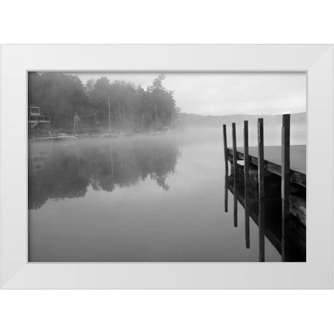 Stillness BW White Modern Wood Framed Art Print by Grey, Jace