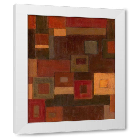 Patchwork II White Modern Wood Framed Art Print by Davey, Linda
