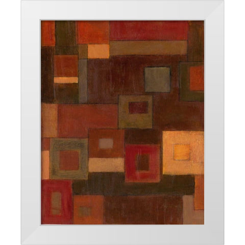 Patchwork II White Modern Wood Framed Art Print by Davey, Linda