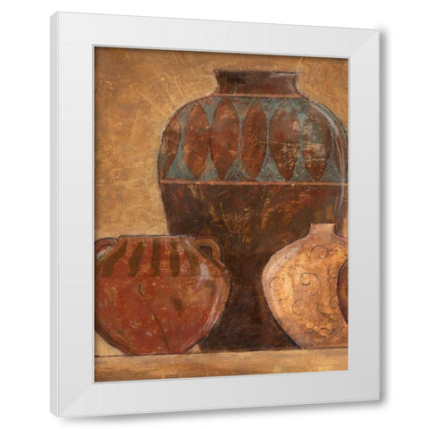 Pots II White Modern Wood Framed Art Print by Davey, Linda