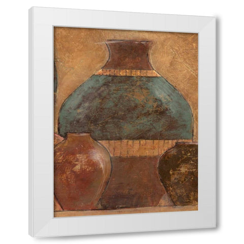 Pots III White Modern Wood Framed Art Print by Davey, Linda
