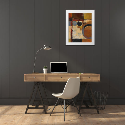 Jazz II White Modern Wood Framed Art Print by Davey, Linda