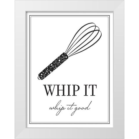 Whip It Good White Modern Wood Framed Art Print by McFarland, Leslie