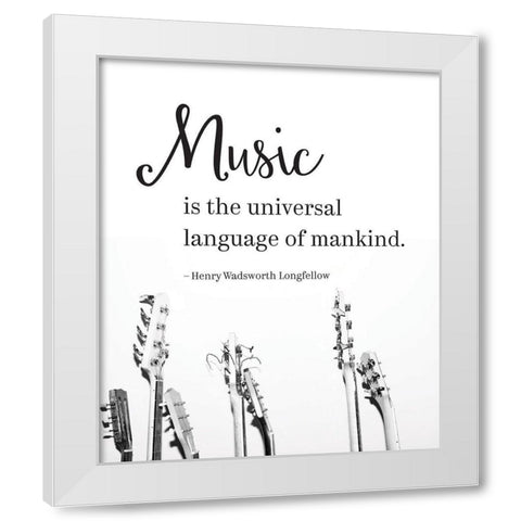 Music Universal Language White Modern Wood Framed Art Print by McFarland, Leslie