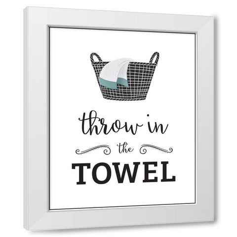 Throw in Towel White Modern Wood Framed Art Print by McFarland, Leslie