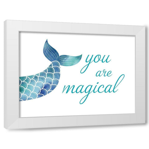 You Are Magical White Modern Wood Framed Art Print by McFarland, Leslie