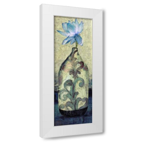 Flora Vase 1 White Modern Wood Framed Art Print by Hunter, Lucas