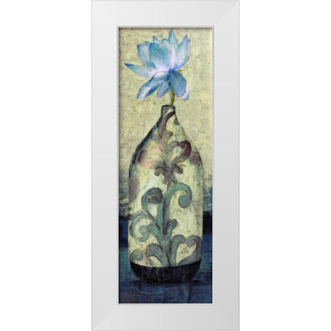 Flora Vase 1 White Modern Wood Framed Art Print by Hunter, Lucas