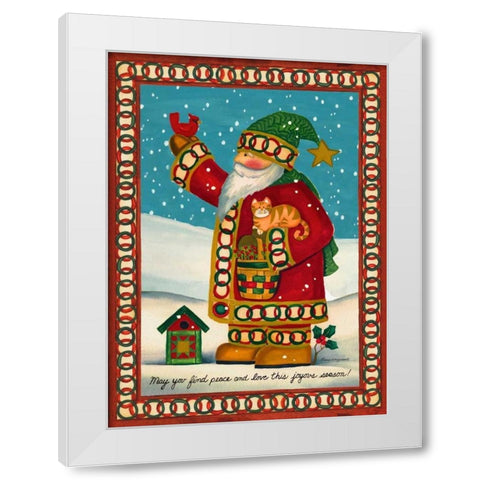 Snow Day White Modern Wood Framed Art Print by Korsgaden, Laurie