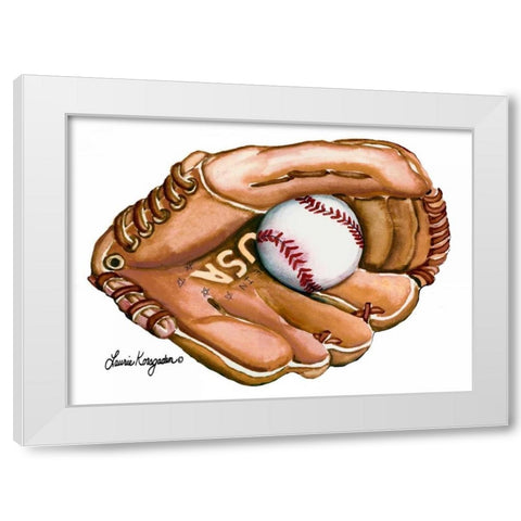 Catch Them All White Modern Wood Framed Art Print by Korsgaden, Laurie