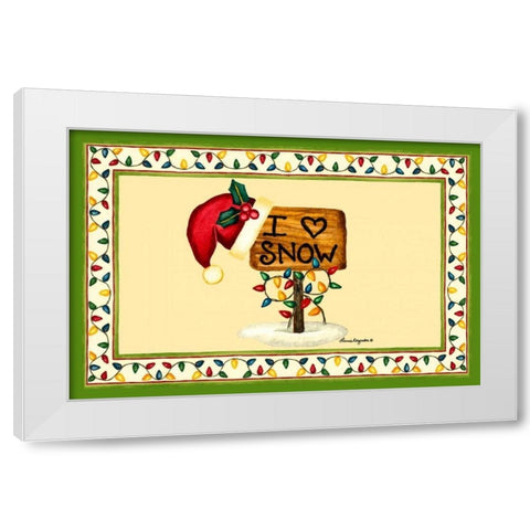 I love Snow White Modern Wood Framed Art Print by Korsgaden, Laurie