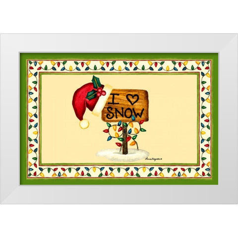 I love Snow White Modern Wood Framed Art Print by Korsgaden, Laurie