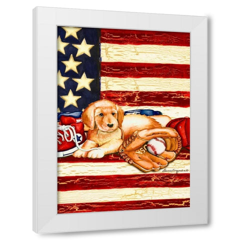 Good Times White Modern Wood Framed Art Print by Korsgaden, Laurie