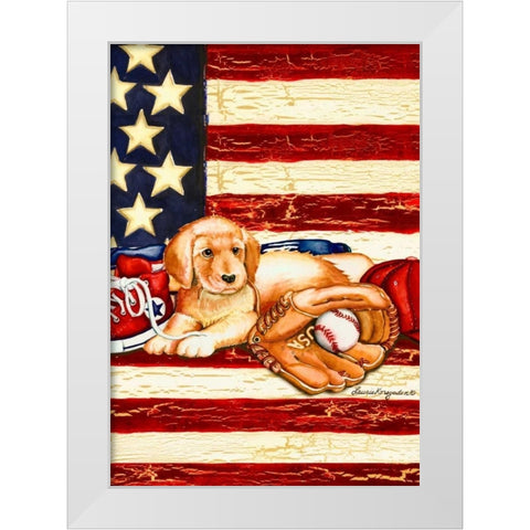 Good Times White Modern Wood Framed Art Print by Korsgaden, Laurie