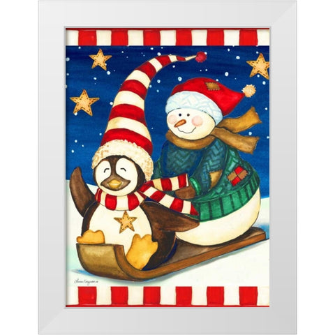 Wee Wee Wee White Modern Wood Framed Art Print by Korsgaden, Laurie