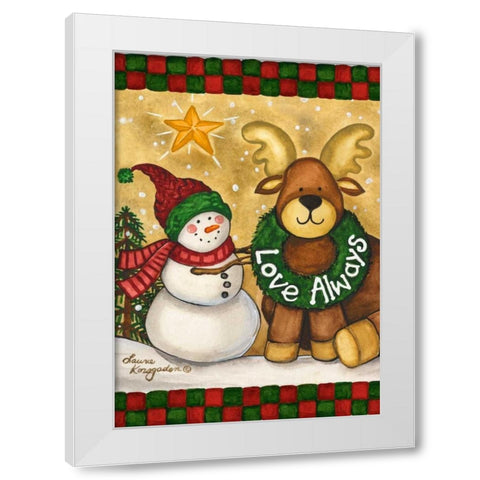 Love Always White Modern Wood Framed Art Print by Korsgaden, Laurie