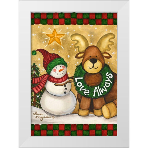 Love Always White Modern Wood Framed Art Print by Korsgaden, Laurie