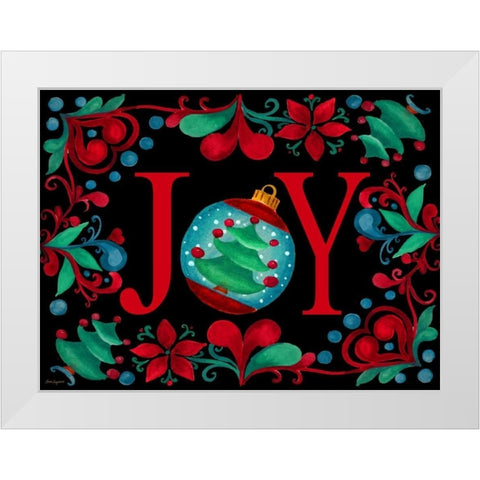 Joy White Modern Wood Framed Art Print by Korsgaden, Laurie