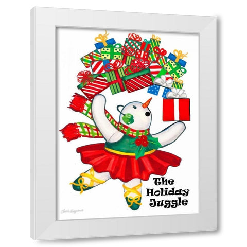 The Holidays Again White Modern Wood Framed Art Print by Korsgaden, Laurie